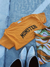 Momster Graphic Halloween T-Shirt | Funny Spooky Season Tee for Moms| Bright Orange Oversized Fall Shirt | Cute & Comfortable Halloween Mom Life Top
