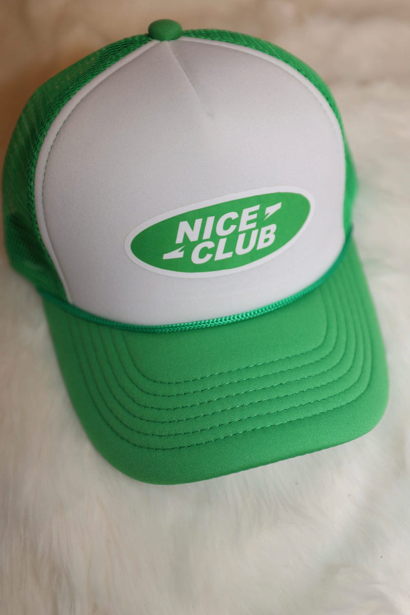 Green Nice Club Trucker Hat