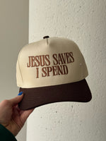Jesus Saves I Spend Trucker Hat