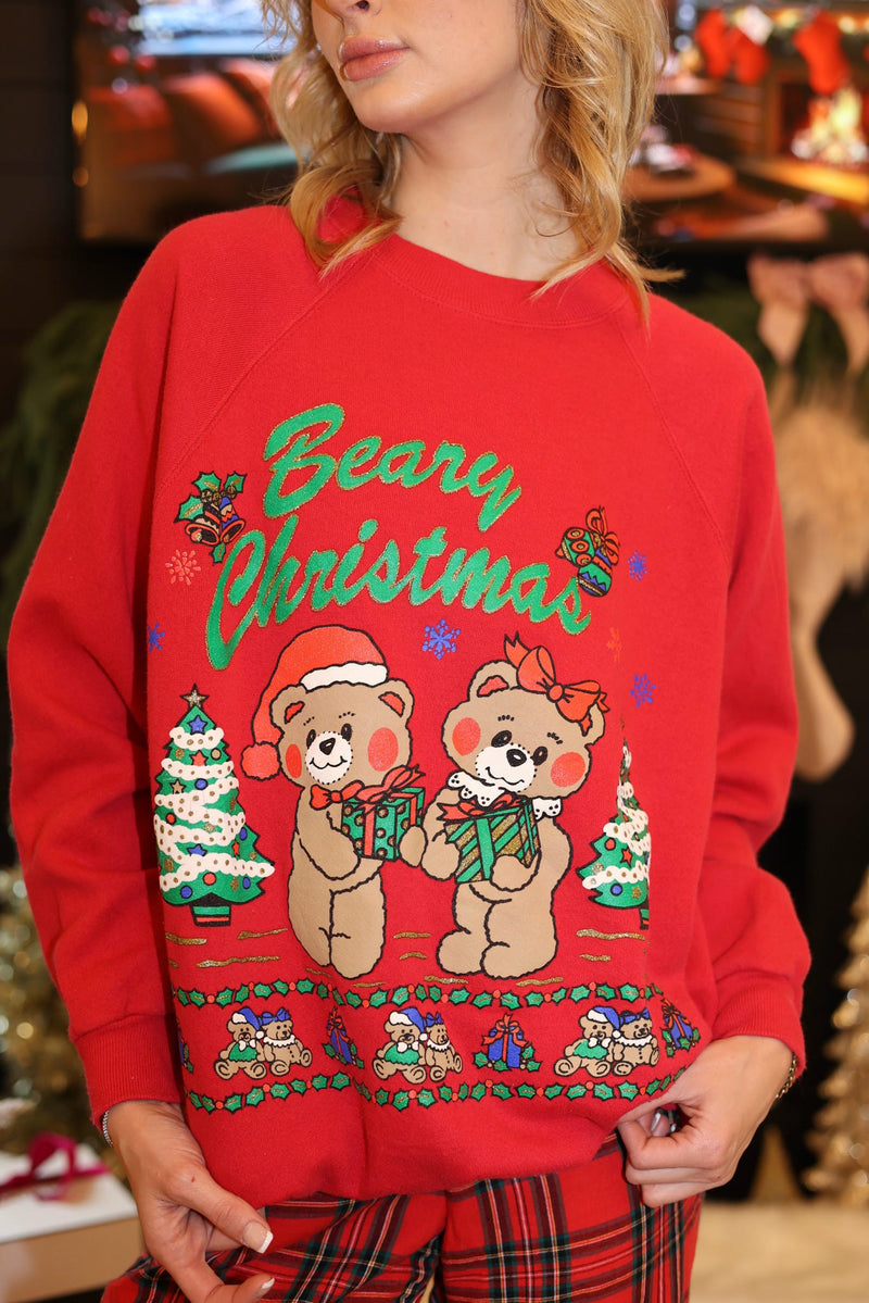 Beary Merry Vintage Christmas Sweater