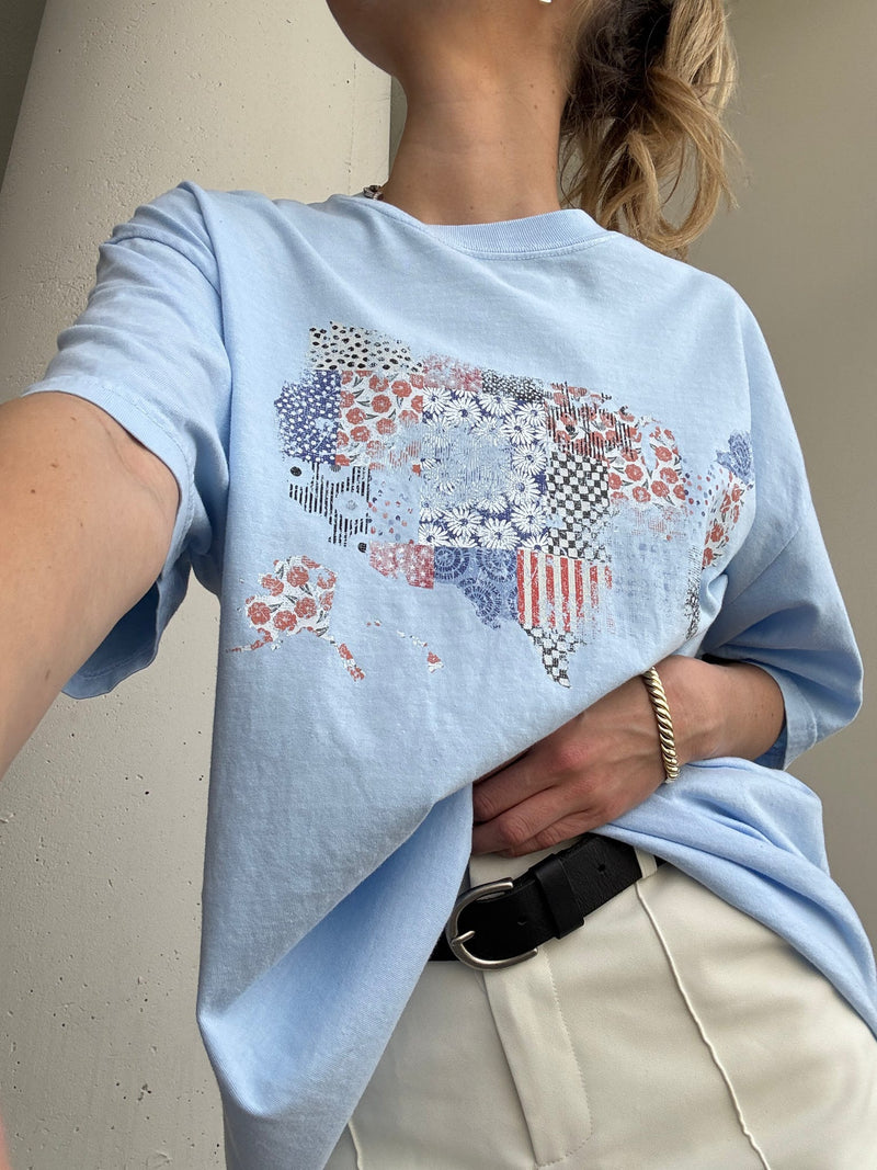 American Quilt Map Tee