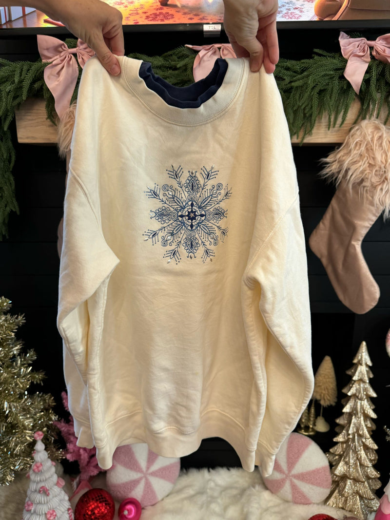 Vintage Snowflake Christmas Sweater