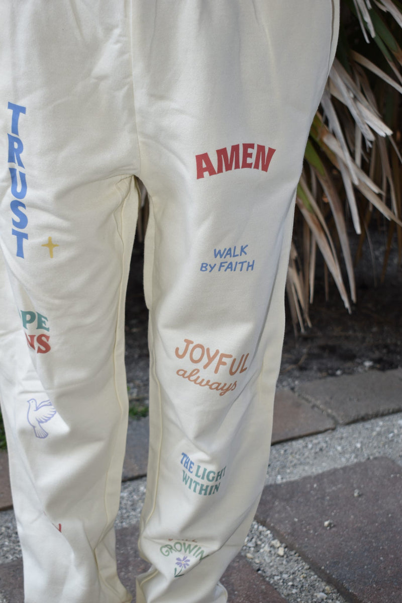 Love & Blessed Sweatpants (CAN BE MADE A SET)