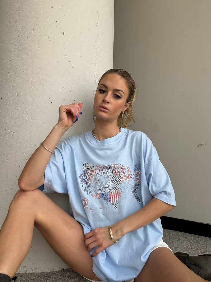 American Quilt Map Tee