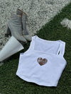 rhinestone football crop tank