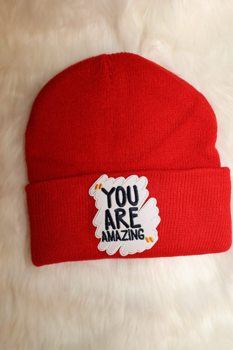 Red Inspirational Beanie