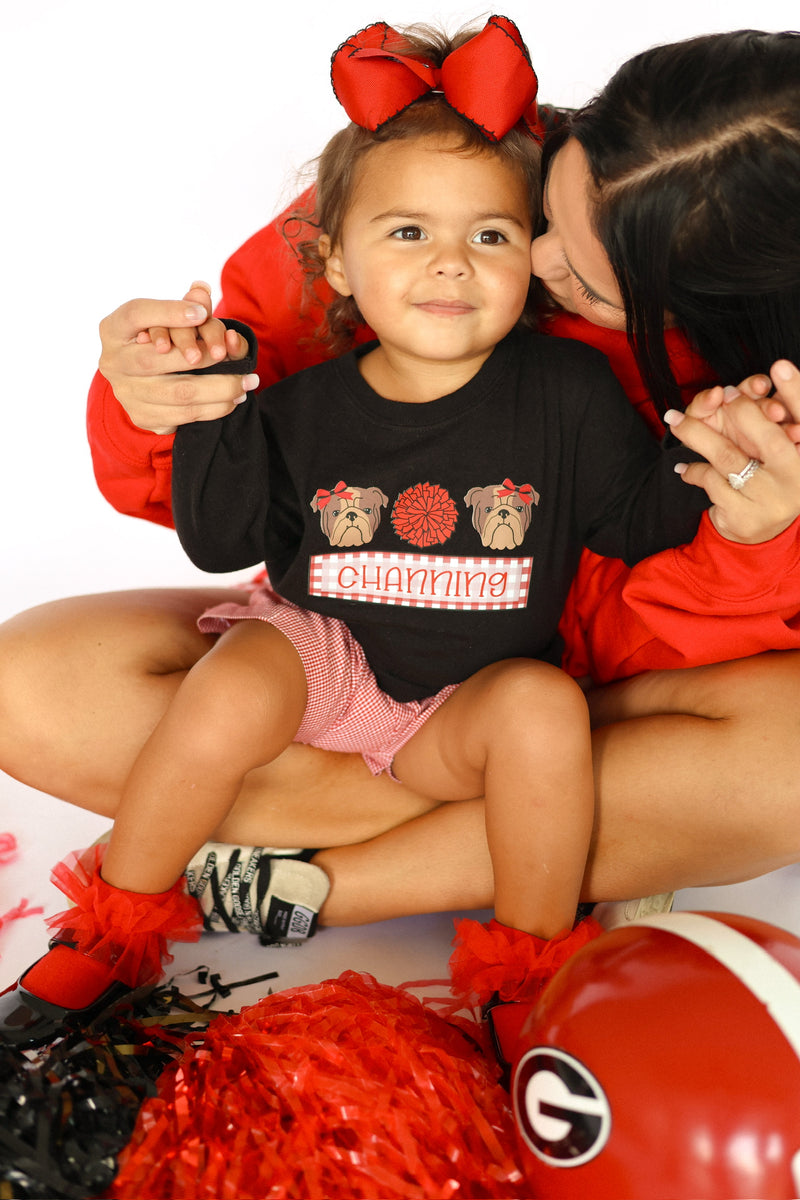 Pom Pom Pup Long Sleeve Tee