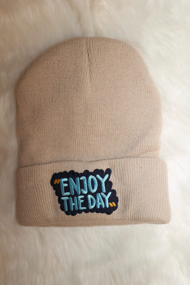 Enjoy the Day Patch Beanie