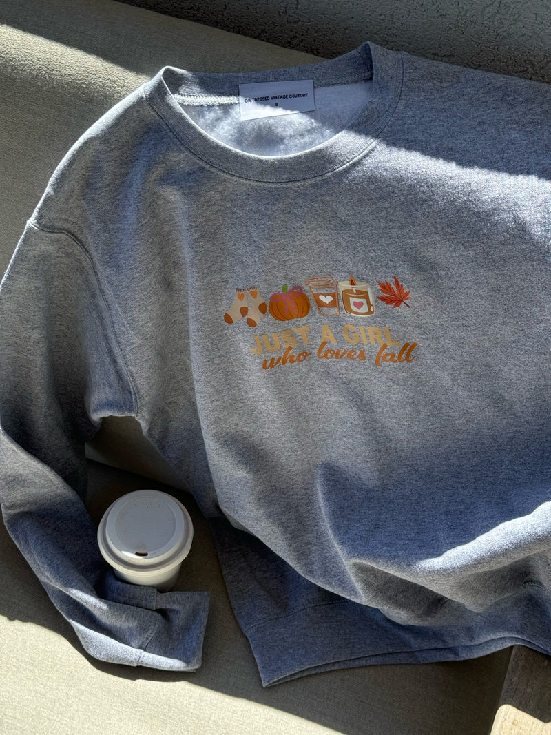 Just a Girl Who Loves Fall Sweatshirt
