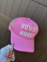 howdy honey pink trucker hat