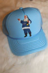 Light Blue Champagne Santa Trucker Hat