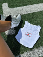 don't talk to me game day crop tank