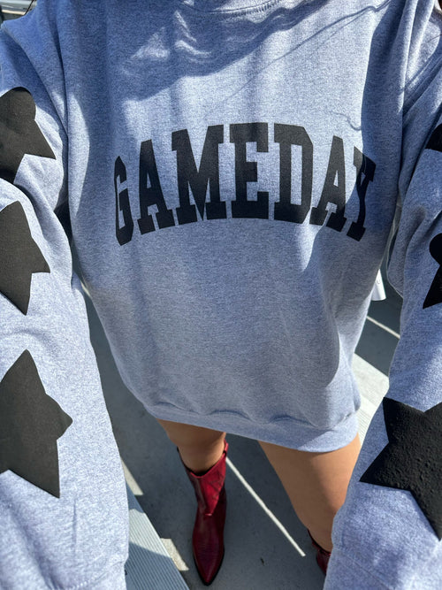 Charcoal Puff Gameday Star Sweatshirt