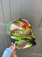 I <3 cowboys trucker hat