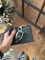 Black Wallet Keychain Holder