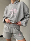 Jesus Loves You Gray Hoodie (CAN BE MADE A SET)