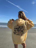 Proud of All That I Am Butterfly Hoodie | Positive Affirmation Graphic Pullover