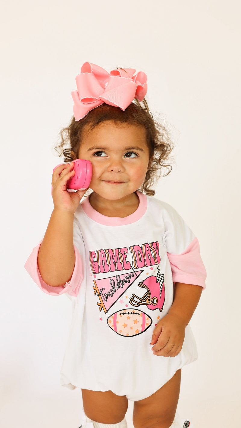“Callin’ Plays” Pink Gameday Onesie