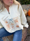 "Cozy Stamps of Fall" Quarter Zip