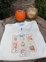 "Cozy Stamps of Fall" Quarter Zip
