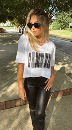 Black Game Day Cropped Tee