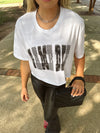 Black Game Day Cropped Tee
