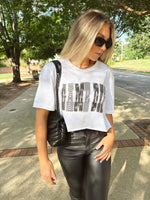 Black Game Day Cropped Tee