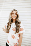 Rhinestone Football Tee