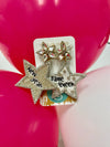 new year star earrings