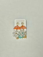 flowery earrings